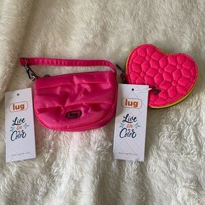 Lug Vibrant Pink Disco and Heart Pouch